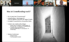 Snapshot of the 1st ZRW Lunch: Lukas Theisen on crowdfunding in the cultural sector
