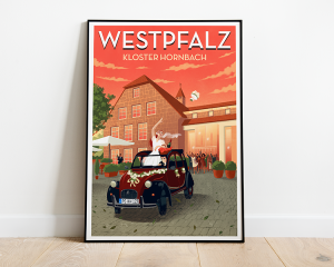 Poster "Kloster Hornbach" im Bilderrahmen