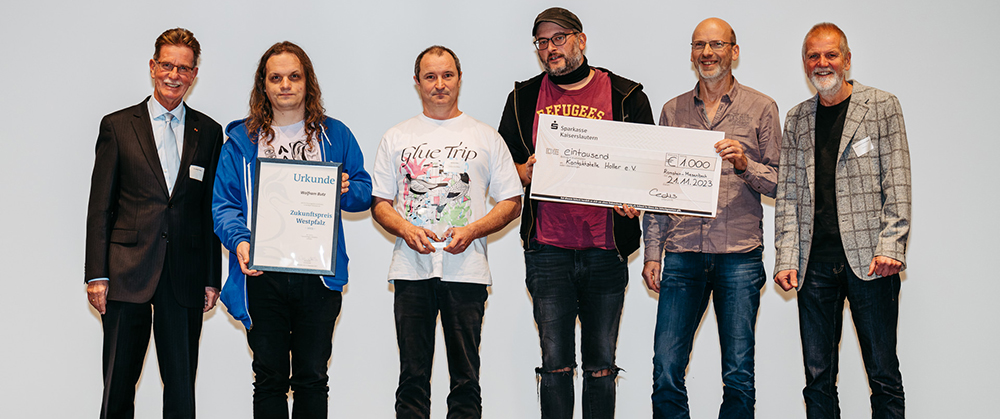 Gewinner des Zukunftspreises 2023: Wolfram Butz und Andreas Becker  vom Kulturzentrum Kinett 6K